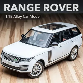 1:18 Симулация на модел на автомобил от сплав Звук и светлина Издърпайте назад играчка кола за големи Land Rover Range Rover момче дете подарък колекция
