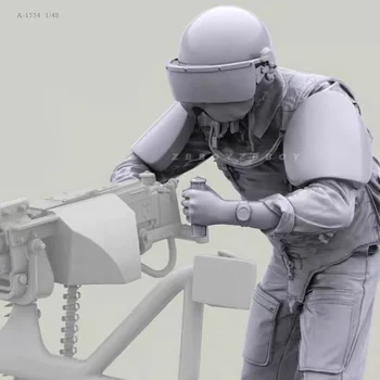1/48 Смола войник модел комплекти фигура безцветен и самостоятелно сглобени A-1554 (Един човек, без пистолет)