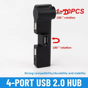 1 ~ 10PCS 4-портов USB хъб сплитер разширител USB2.0 адаптер високоскоростен сплитер бележник -към-четири разширител 2 0 концентратор Windows
