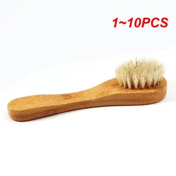 1 ~ 10PCS четка за лице дървена животинска коса лицето дълбоко почистване Blackhead Remover масаж грижи инструмент измиване продукт дропшип