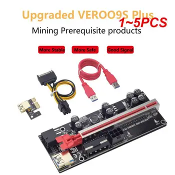  1 ~ 5PCS PCIE щранг 009S плюс PCI-E 16x щранг карта 6 LED светлини видео карта щранг GPU разширение кабел адаптер за минното дело