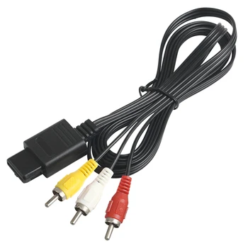 10pcs AV кабел композитен видео кабел за Nintendo 64 / N64 / GameCube / Super за Nintendo SNES телевизионна игра (6 фута)