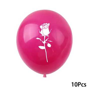 10Pcs моден сватбен декор Ден на Свети Валентин латексови балони парти консумативи роза отпечатани декоративни балон