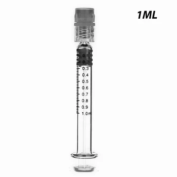 1PC 1ML Преносим дозатор за спринцовка от боросиликатно стъкло за масло за пълнене на козметични инструменти за течно етерично масло