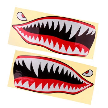 2 парчета водоустойчив акула устата стикери стикер риболовна лодка кану кола камион
