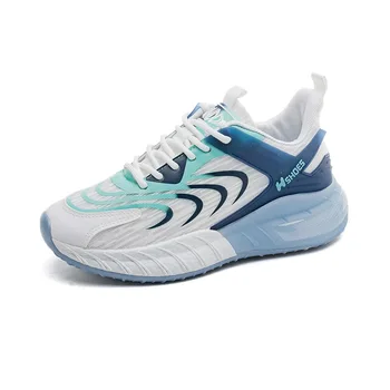 2023 Обувки за бягане Дамски дишащи маратонки Лятна лека мрежа въздушна възглавница Дамски спортни обувки Външни обувки за обучение с дантела нагоре