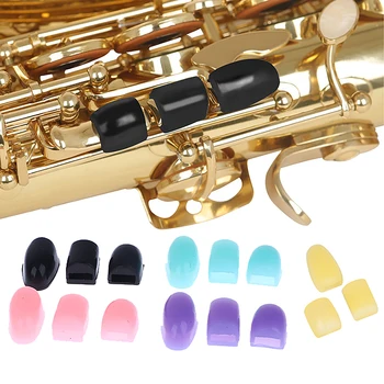 3Pcs саксофон палеца почивка силиконови ключове щрангове инструмент палеца почивка възглавница протектор трайни музикални инструменти аксесоари