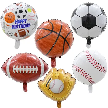 5pcs 18inch футбол баскетбол фолио балони тенис волейбол хелий балон бар декорация празник рожден ден декор
