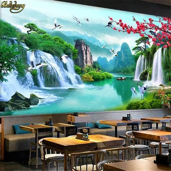 beibehang водопад тапет спалня стена пейзаж персонализирана снимка 3d стенопис стена хартия модерен тапет Арт фон тапети