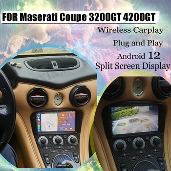 Car Radio стерео приемник Android 12 За Maserati Coupe 3200GT 4200GT 2004 2005 2006 2007 GPS кола интелигентна система главата единица