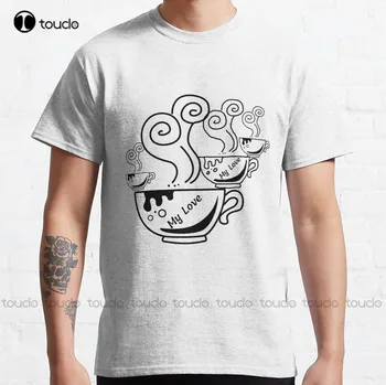 Cute Take It Away Дизайн на кафе Класическа тениска Футболни ризи за жени Персонализирана Aldult Teen Унисекс дигитален печат Tee Shirts