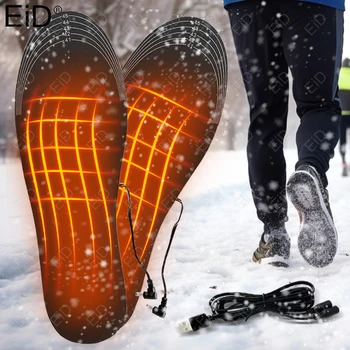 EiD USB Отопляеми термични стелки за обувки Крака Топла подложка за чорапи Подложка Електрическо отопление за обувки Стелки Миещи се топли стелки мъж жени