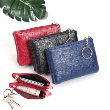 Fashion Продажба Нов двоен цип Малък портфейл Малък чанта за носене Мини чанта Преносим малък многоцветен