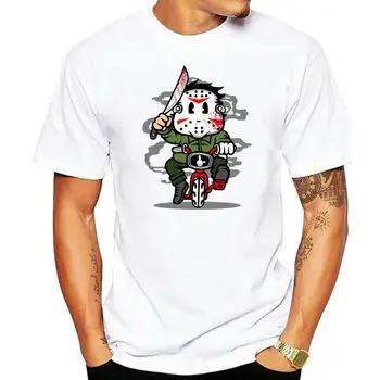 Jason Minibike Мъжки ПРИНТ ТЕНИСКА Карикатура Bike Voorhees Machete MurdererCool Casual гордост тениска мъже Унисекс мода