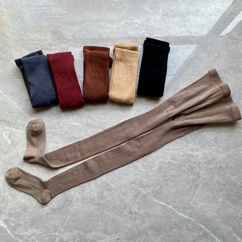 Korea Style НОВ Чорапогащник Жени Пролет Зима Топли чорапогащи Мода Облекло Чорапи Клинове Вълнена смес Твърди Leggins