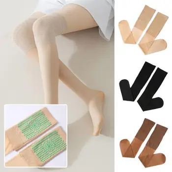 Long Tube чорапи за жени със защита на коляното в климатизирана стая над коляното чорапи силиконови нехлъзгащи ултра-тънки
