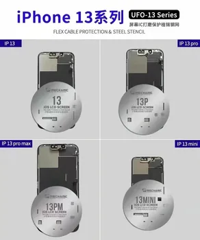 MECHANIC шаблон за iPhone 11 12 13 Promax UFO LCD екран Flex кабелна защита стоманен шаблон за ремонт на мобилни телефони