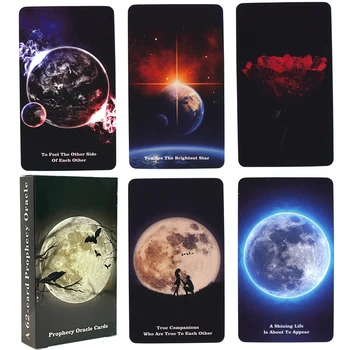 Moon Prophecy Guide Oracle Affirmation 62-Cards English Tarot Decks Divination Prophet Deck