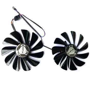 NEW Вентилатор за охлаждане 95MM 2PCS CF1010U12S 4PIN GPU Cooler Graphics RX5500 XT Fan XFX Radeon RX 5600 5700 XT RAW II Вентилатори за графични карти