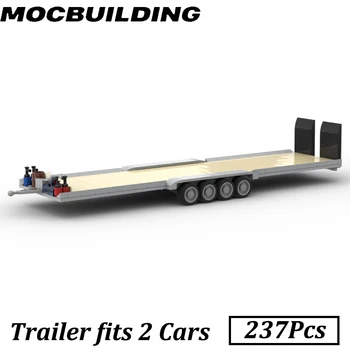 Universal Semi Trailer City Car Vehicle Truck Low Loader Model Display MOC Building Blocks Brick Gift for Kids