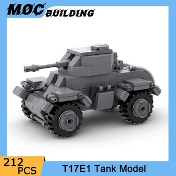 WW2 армия танк военни T17E1 резервоар превозно средство Moc строителни блокове DIY сглобяване тухли образователни творчески дисплей играчки Коледа подаръци