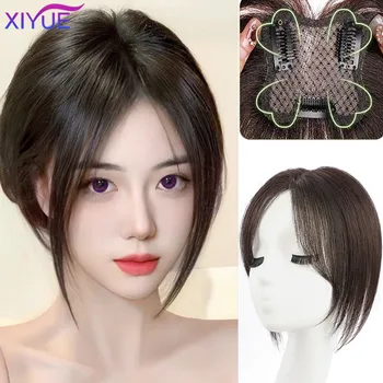 XIYUE Четири листа детелина бретон перука кръпка за жените топ коса ремонт пухкав синтетичен коса кръпка