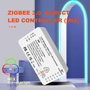 ZigBee3.0 LED лента контролер RGBCCT RGB бяла светлина микс смес Homey Alexa Tuya SmartThings App RF дистанционно управление