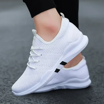 ZOCI Мода Мъжки ежедневни обувки Бели дантелени обувки Дишащи обувки Кошница Бяла Черна Тенис Мъжки Маратонки Zapatillas Hombre
