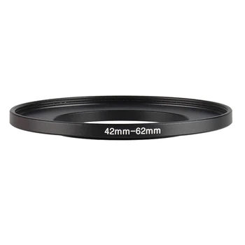 Алуминиев черен стъпков филтърен пръстен 42mm-62mm 42-62mm 42 до 62 адаптер за филтър адаптер за обектив за фотоапарат Canon Nikon Sony DSLR
