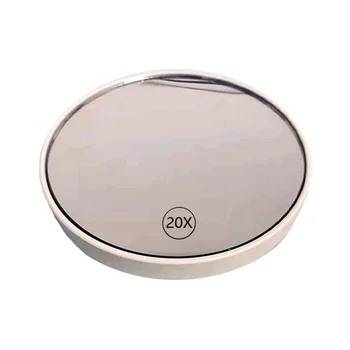 Анти-мъгла увеличение грим огледало всмукване чаша суета огледало 20X ръчен увеличителен грим огледало с дръжка, бял