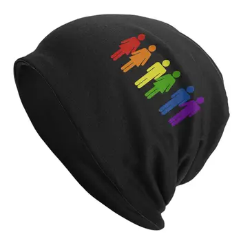 Гей гордост ЛГБТ черепи шапки шапка реколта унисекс открит капачка топло многофункционален капак плета шапка