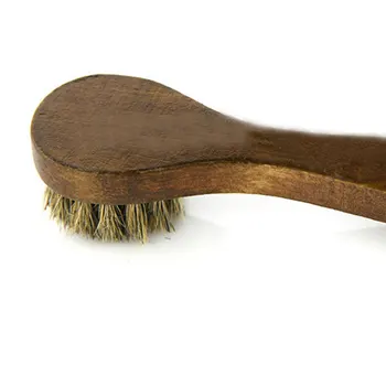Дълга дървена дръжка Четина Конска четка за коса Обувка за обувки Полски блясък Почистване Dauber