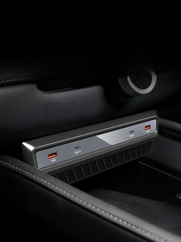 За Honda Accord 2023 90W бързо зарядно кола докинг станция 4 порта тип-C USB шунт хъб централна конзола сплитер екстанция док