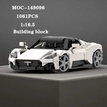 Класически градивен блок MOC-149096 Супер спортен автомобил състезателен монтаж 1061PCS възрастен и детски рожден ден Коледа играчка подарък