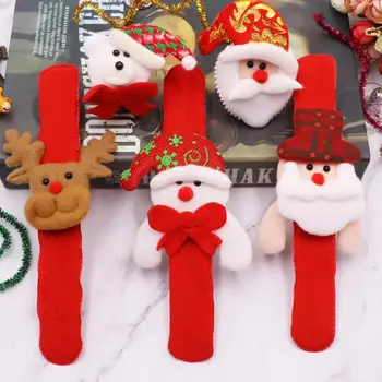Коледни гривни LED шамар деца елени мечка гривна лента Дядо Коледа снежен човек стилове детски гривна играчка аксесоари