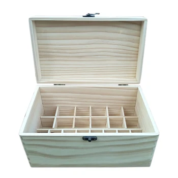  Кутия за съхранение на етерично масло Дървена 28 слота Ароматерапия Организатор за 30/10ml масло