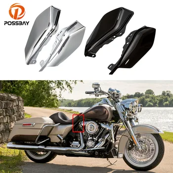 Мотоциклет гланц черен хром въздух топлина дефлектор топлина щит анти-попарване за Harley Electra Glide Road King Freewheeler 2017-2019