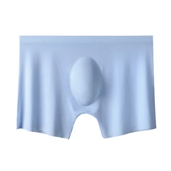 Мъжки високоеластични долни гащи ледена коприна безшевни 3D слипове боксерки ултра-тънки бързосъхнещи летни дишащи бельо