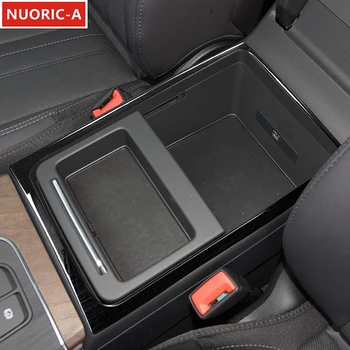  Неръждаема стомана Централна конзола за съхранение Кутия за съхранение Рамка Декорация Корица Trim за Audi Q5 FY 2017-2022 Интериорни аксесоари за стайлинг на автомобили
