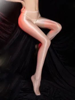 Секси тънки високо еластични дамски чорапогащници отвесни масло лъскав лъскав отглеждане лято женски бельо база екзотични жена чорапогащи модерен