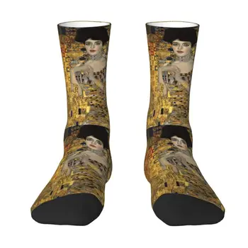 Сладък мъжки Густав Климт арт рокля чорапи унисекс удобни топли 3D печат екипаж чорапи