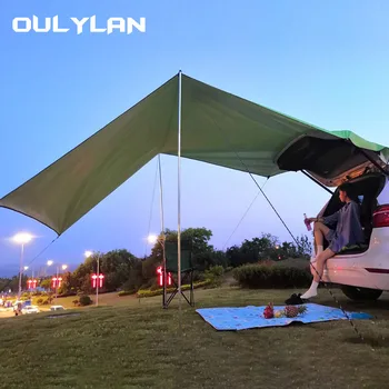 Слънцезащитен автомобил тента открит дъждоустойчив къмпинг сянка платно SUV кола опашка / странична палатка водоустойчив 210D Оксфорд страна пергола сенник