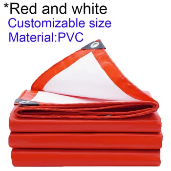 Червено и бяло PVC удебелена водоустойчива кърпа Слънцезащитен крем топлоизолация студоустойчив издръжлив плътно организиран устойчив на износване